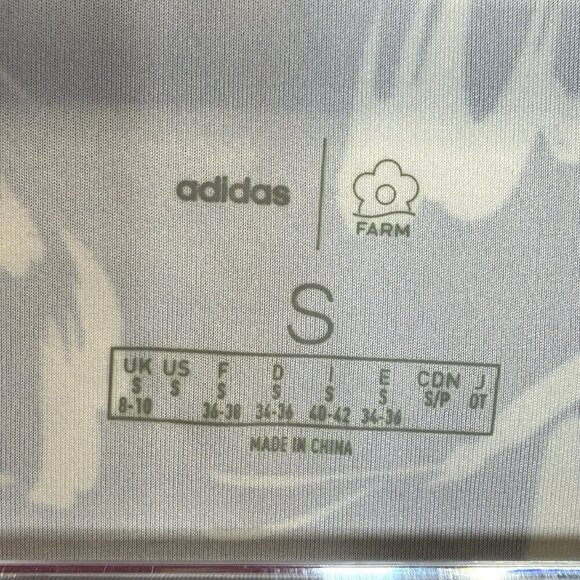 Adidas x Farm Rio Dress Womens Size Small Blue Butterfly Short Sleeve - Picture 3 of 5